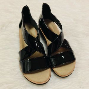 Clarks Collection Jillian Black Patent Sandals